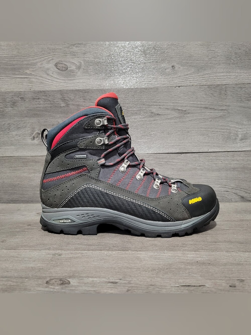 Asolo Men's 7.5 Drifter I EVO GV Hiking Boots graphite Grey Red GORE-TEX